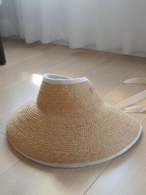 Helen Kaminski Woven Tan Straw Hat with Black Band Newport Raffia Straw Sun Hat – Village Hat Shop main image 4